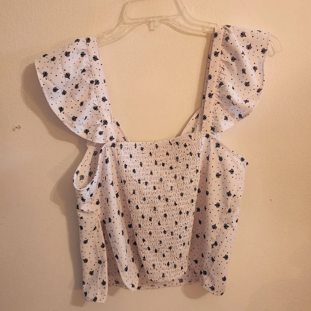 3 Large - X large Tops Red Floral White PINK